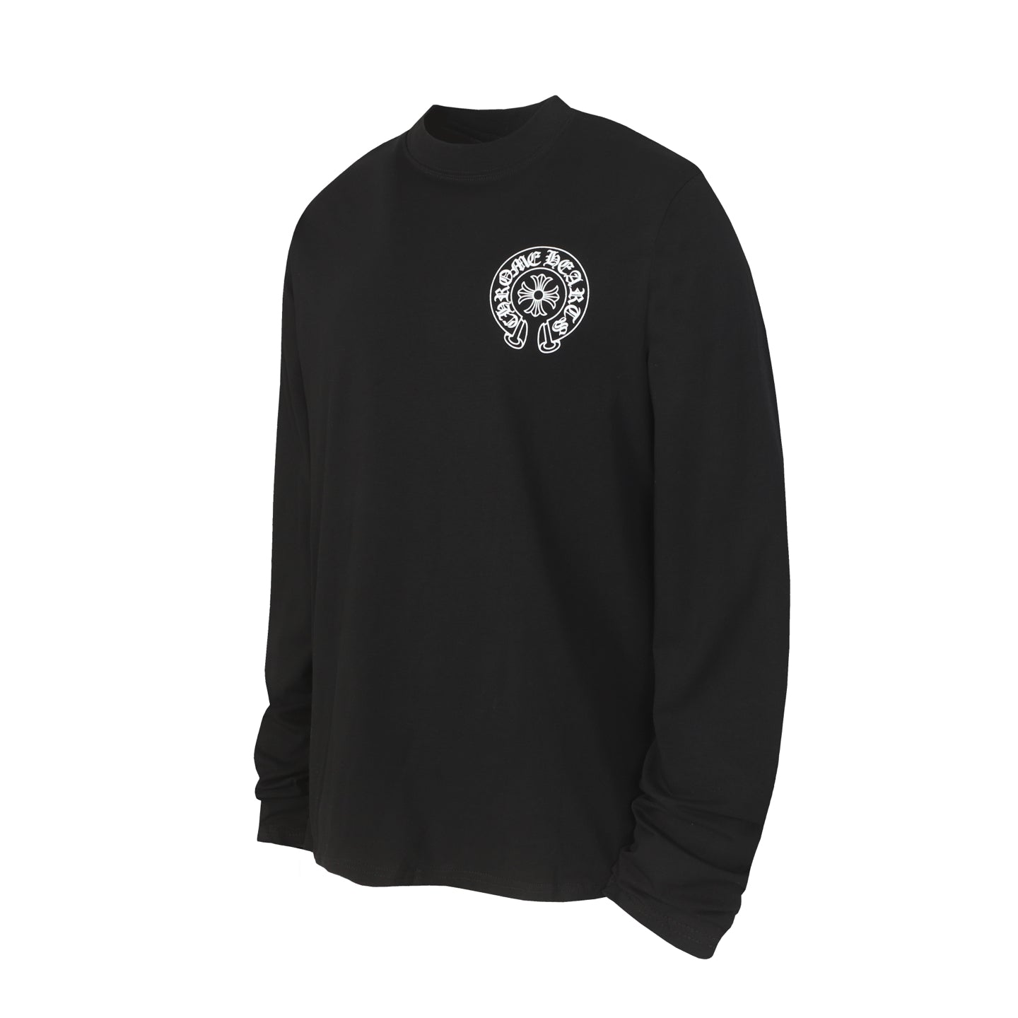 Logo Flag Long Sleeve Tee - Black White Gothic Street T-Shirt K2126